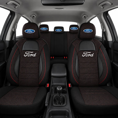 Set Huse Scaune Universale Racing Negru Personalizate cu Ford