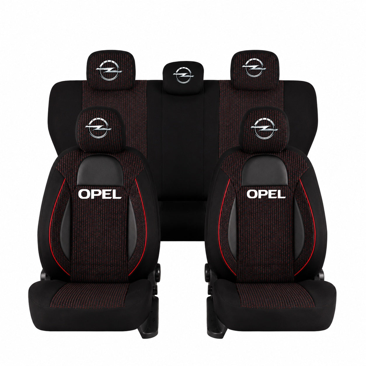 Set Huse Scaune Universale Racing Negru Personalizate cu Opel