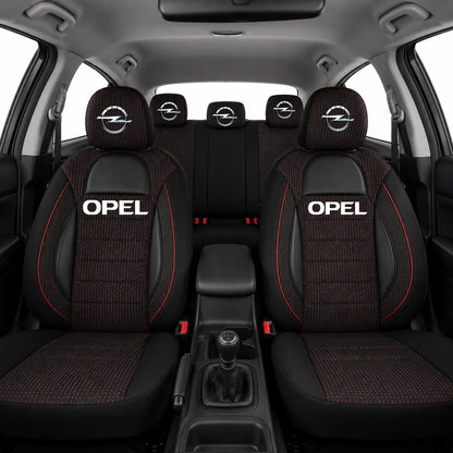 Set Huse Scaune Universale Racing Negru Personalizate cu Opel