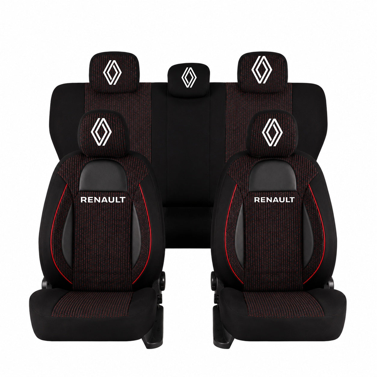 Set Huse Scaune Universale Racing Negru Personalizate cu Renault Nou