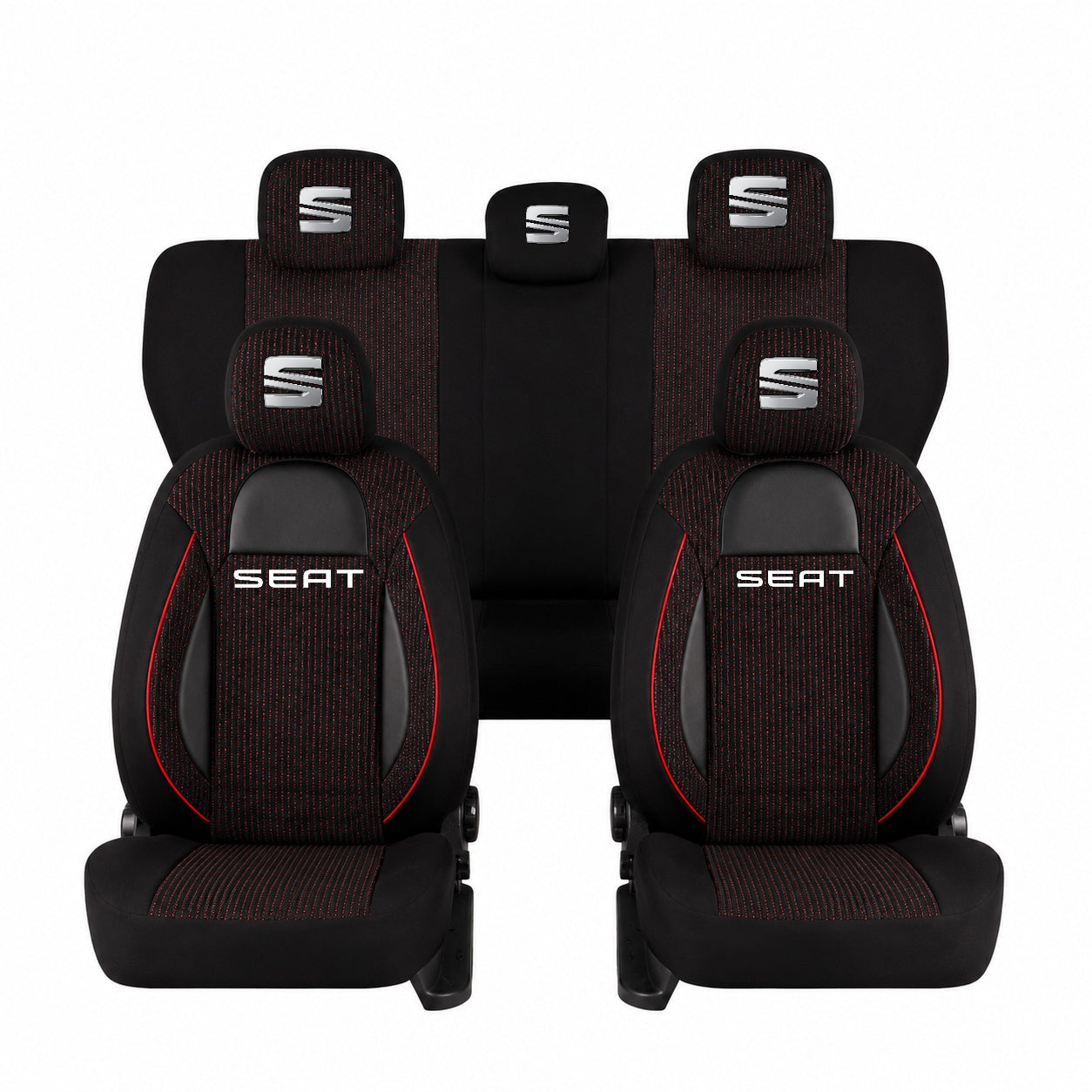 Set Huse Scaune Universale Racing Negru Personalizate cu Seat