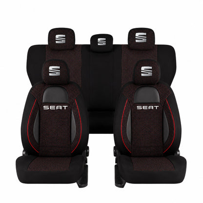 Set Huse Scaune Universale Racing Negru Personalizate cu Seat