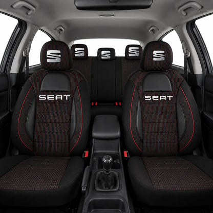 Set Huse Scaune Universale Racing Negru Personalizate cu Seat