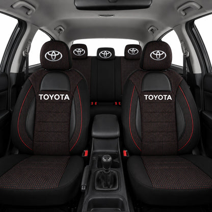 Set Huse Scaune Universale Racing Negru Personalizate cu Toyota