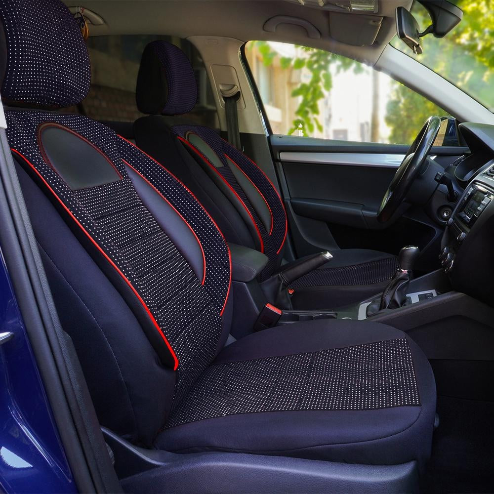 Set Huse Scaune Universale Racing Negru Personalizate cu Volkswagen