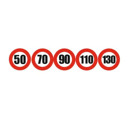 Set Indicator Limita viteza bulina 9 x 9 cm, autocolant pentru bara de protectie