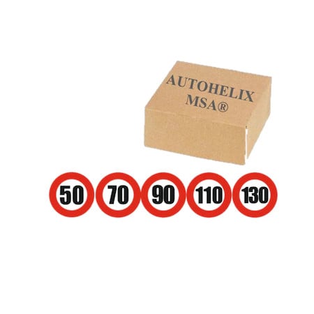 Set Indicator Limita viteza bulina 9 x 9 cm, autocolant pentru bara de protectie