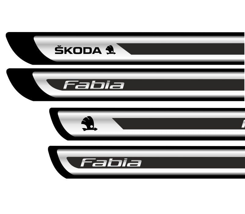 Set Protectii Praguri Crom - Fabia