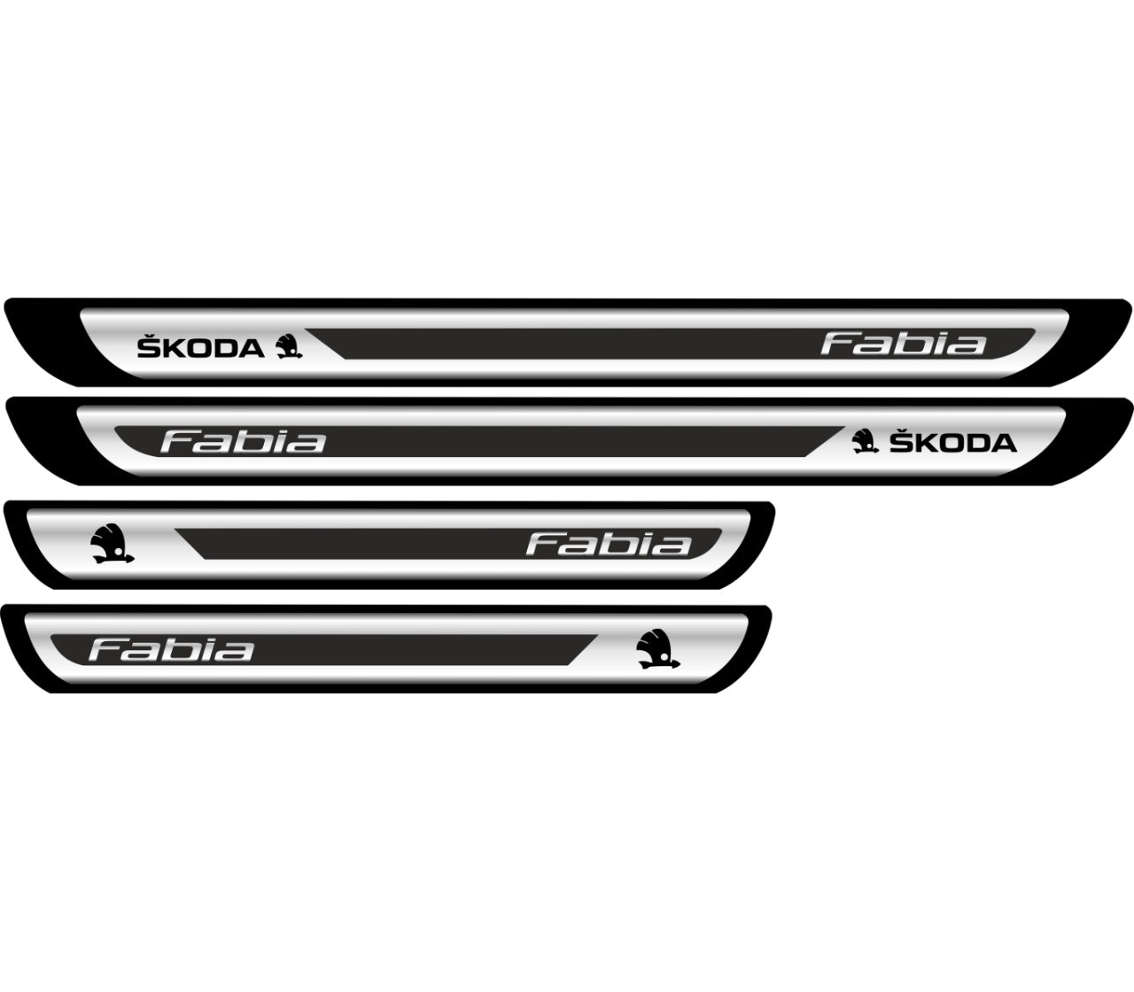 Set Protectii Praguri Crom - Fabia