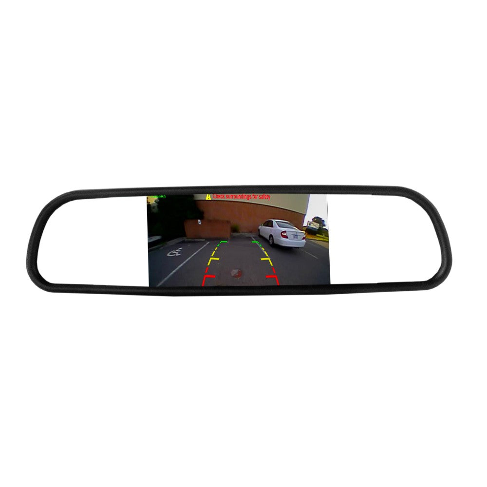 Set senzori de parcare cu camera video și ecran în oglinda retrovizoare - Carguard