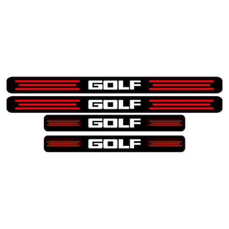 Set stickere praguri Golf, negru-rosu-alb, sticker decorativ