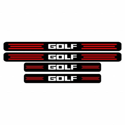 Set stickere praguri Golf, negru-rosu-alb, sticker decorativ