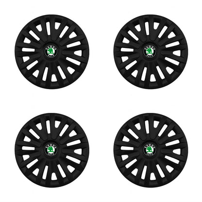 Set 4 capace roti potrivite jantelor de 15 inch compatibile SKODA, Model - 313 Black