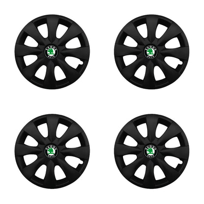 Set 4 capace roti potrivite jantelor de 15 inch compatibile SKODA, Model - 316 Black Edition