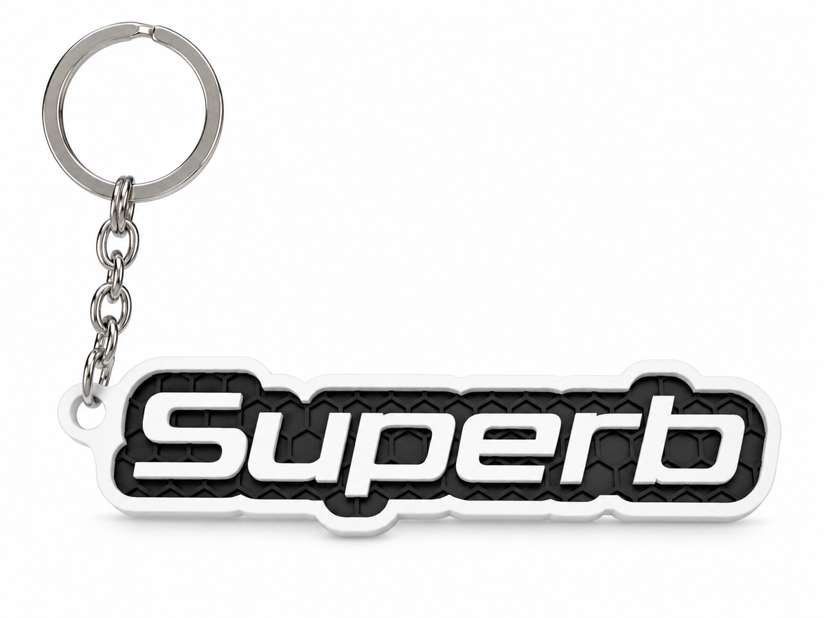 Breloc auto Skoda Superb cu lanț și inel