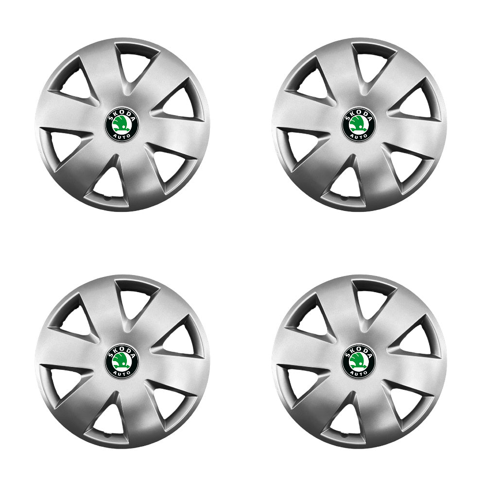 Set 4 capace roti potrivite jantelor de 15 inch compatibile Skoda, Model - 308