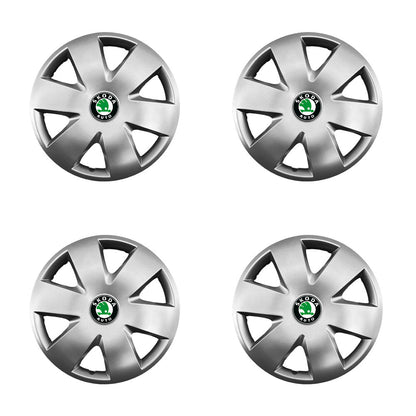 Set 4 capace roti potrivite jantelor de 15 inch compatibile Skoda, Model - 308