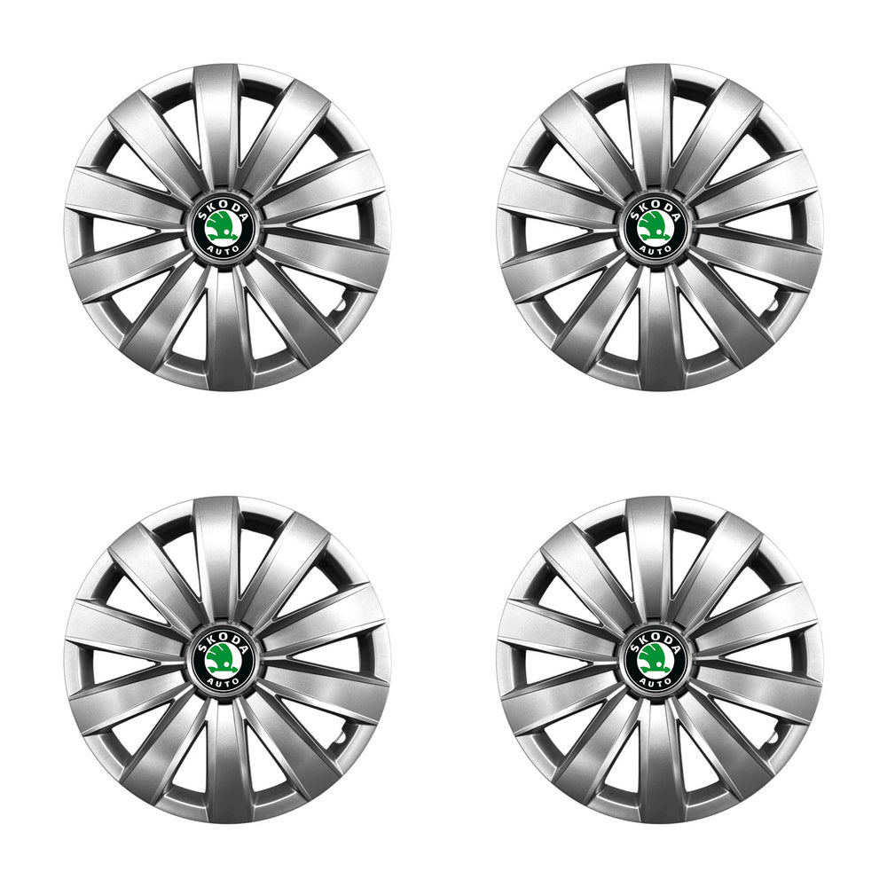 Set 4 capace roti 14 inchi (R14) compatibile SKODA Fabia, Octavia I, II, III, Roomster, Felicia, Rapid, Superb, Yeti Model-226