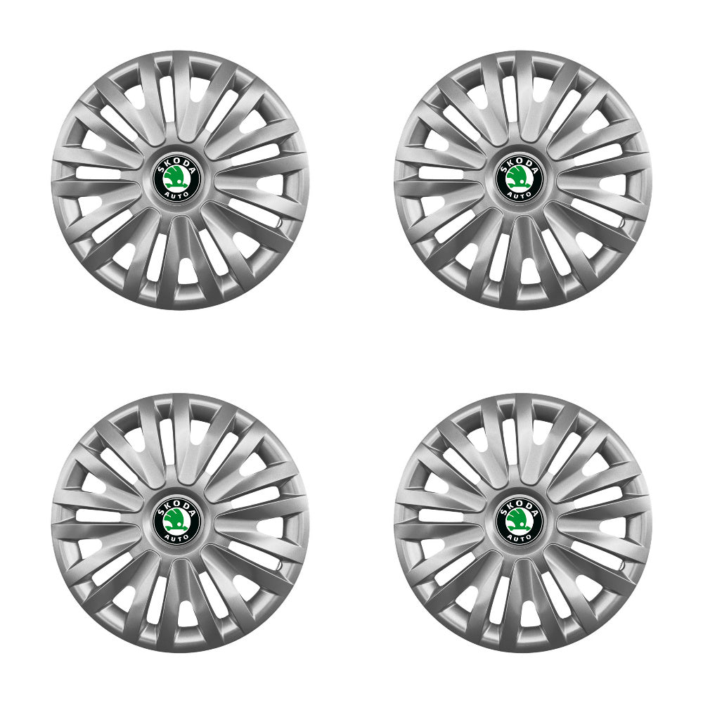Set 4 capace roti 16 inchi (R16) compatibile SKODA Fabia, Octavia I, II, III, Roomster, Felicia, Rapid, Superb, Yeti Model-412