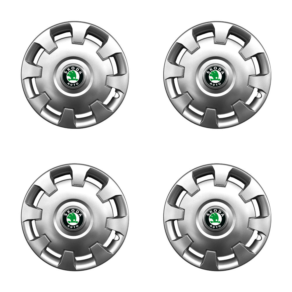 Set 4 capace roti 15 inchi (R15) compatibile SKODA Fabia, Octavia I, II, III, Roomster, Felicia, Rapid, Superb, Yeti Model-303