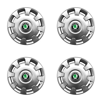 Set 4 capace roti 15 inchi (R15) compatibile SKODA Fabia, Octavia I, II, III, Roomster, Felicia, Rapid, Superb, Yeti Model-303