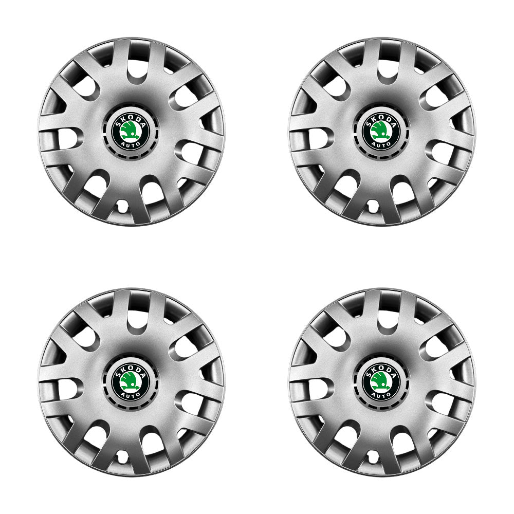 Set 4 capace roti potrivite jantelor de 14 inch compatibile Skoda, Model - 204