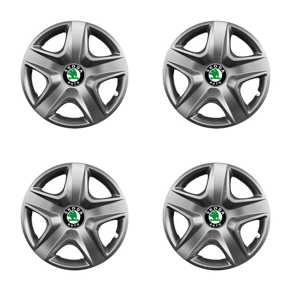Set 4 capace roti 16 inchi (R16) compatibile SKODA Fabia, Octavia I, II, III, Roomster, Felicia, Rapid, Superb, Yeti Model-418