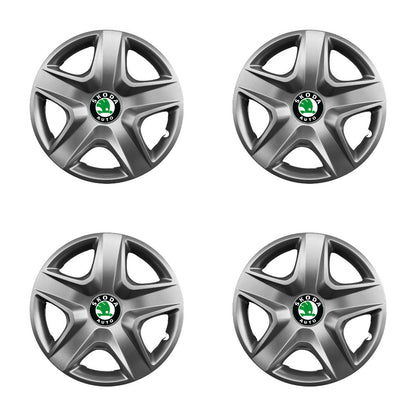 Set 4 capace roti 16 inchi (R16) compatibile SKODA Fabia, Octavia I, II, III, Roomster, Felicia, Rapid, Superb, Yeti Model-418