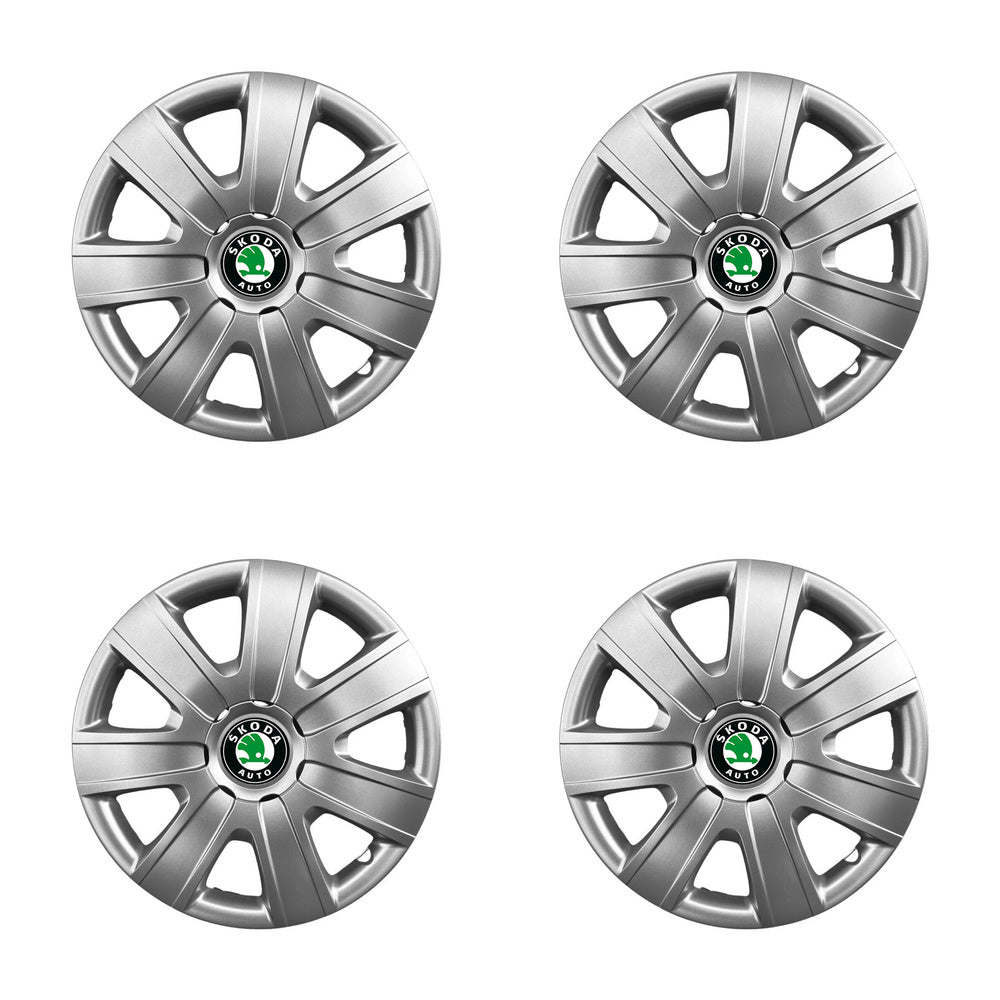 Set 4 capace roti 15 inchi (R15) compatibile SKODA Fabia, Octavia I, II, III, Roomster, Felicia, Rapid, Superb, Yeti Model-325