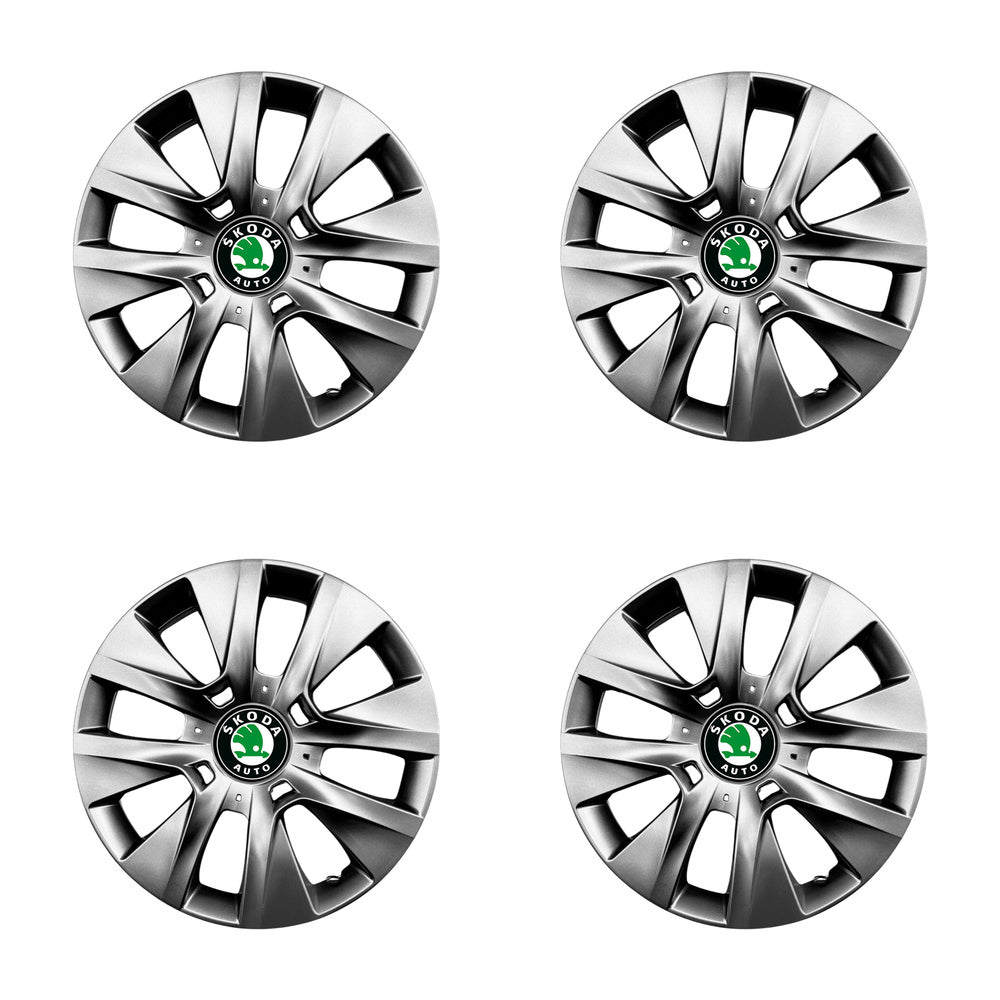 Set 4 capace roti potrivite jantelor de 15 inch compatibile SKODA Fabia, Octavia I, II, III, Roomster, Felicia, Rapid, Superb, Yeti Model-334