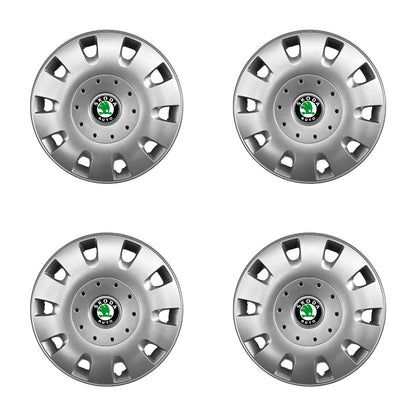 Set 4 capace roti 15 inchi (R15) compatibile SKODA Fabia, Octavia I, II, III, Roomster, Felicia, Rapid, Superb, Yeti Model-304