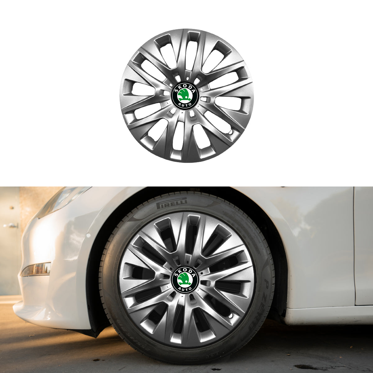 Set 4 capace roti potrivite jantelor de 16 inch compatibile gama SKODA model - 429