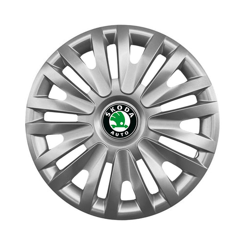 Set 4 capace roti 15 inchi (R15) compatibile SKODA Fabia, Octavia I, II, III, Roomster, Felicia, Rapid, Superb, Yeti Model-313