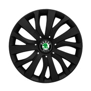 Set 4 capace roti potrivite jantelor de 16 inch compatibile SKODA, Model - 432 Black Edition
