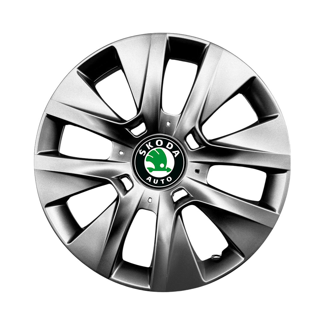 Set 4 capace roti potrivite jantelor de 15 inch compatibile SKODA Fabia, Octavia I, II, III, Roomster, Felicia, Rapid, Superb, Yeti Model-334