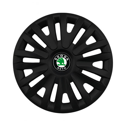 Set 4 capace roti potrivite jantelor de 15 inch compatibile SKODA, Model - 313 Black