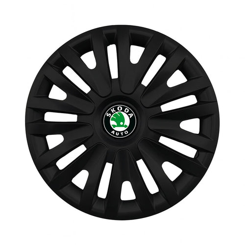 Set 4 capace roti potrivite jantelor de 15 inch compatibile SKODA, Model - 313 Black