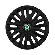 Set 4 capace roti potrivite jantelor de 15 inch compatibile SKODA, Model - 313 Black