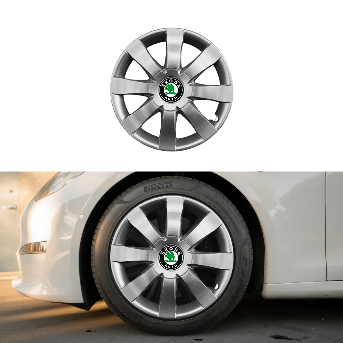 Set 4 capace roti potrivite jantelor de 15 inch compatibile gama SKODA model - 323