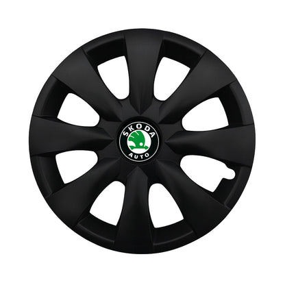 Set 4 capace roti potrivite jantelor de 15 inch compatibile SKODA, Model - 316 Black Edition