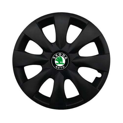 Set 4 capace roti potrivite jantelor de 15 inch compatibile SKODA, Model - 316 Black Edition