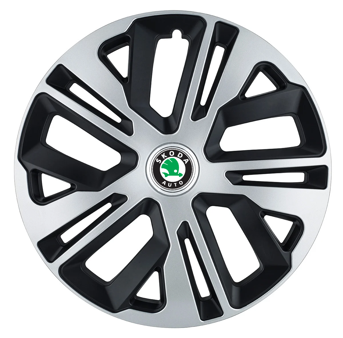 Set 4 Capace Roti 14 Inchi (R14) Raven Gri-Negru, Compatibile Cu Skoda