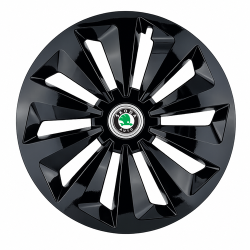 Set 4 capace roti Fox negru R15 Compatibil Cu Skoda