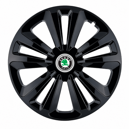 Set 4 Capace Roti Terra Negru R16, pentru Skoda