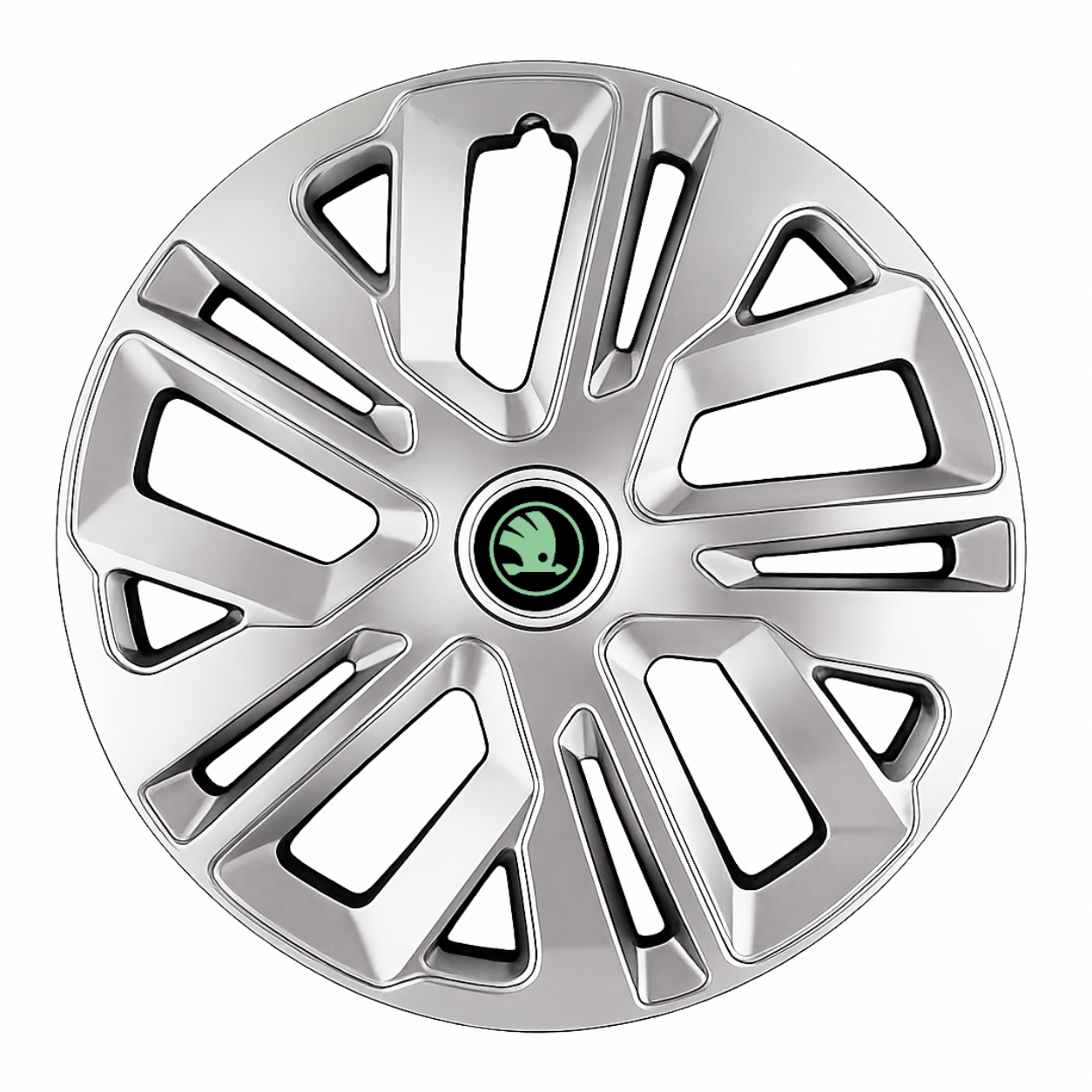 Set 4 Capace Roti 15 inchi (R15) Raven Gri, pentru Skoda Verde