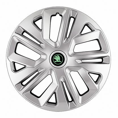 Set 4 Capace Roti 15 inchi (R15) Raven Gri, pentru Skoda Verde