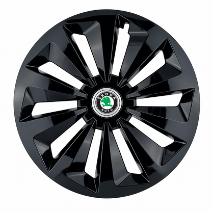 Set 4 capace roti Fox negru R16 Compatibil Cu Skoda
