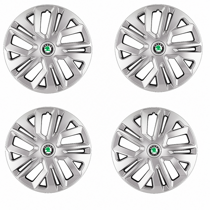 Set 4 Capace Roti 15 inchi (R15) Raven Gri, Compatibile Cu Skoda