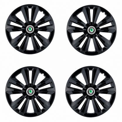 Set 4 Capace Roti Terra Negru R14, pentru Skoda