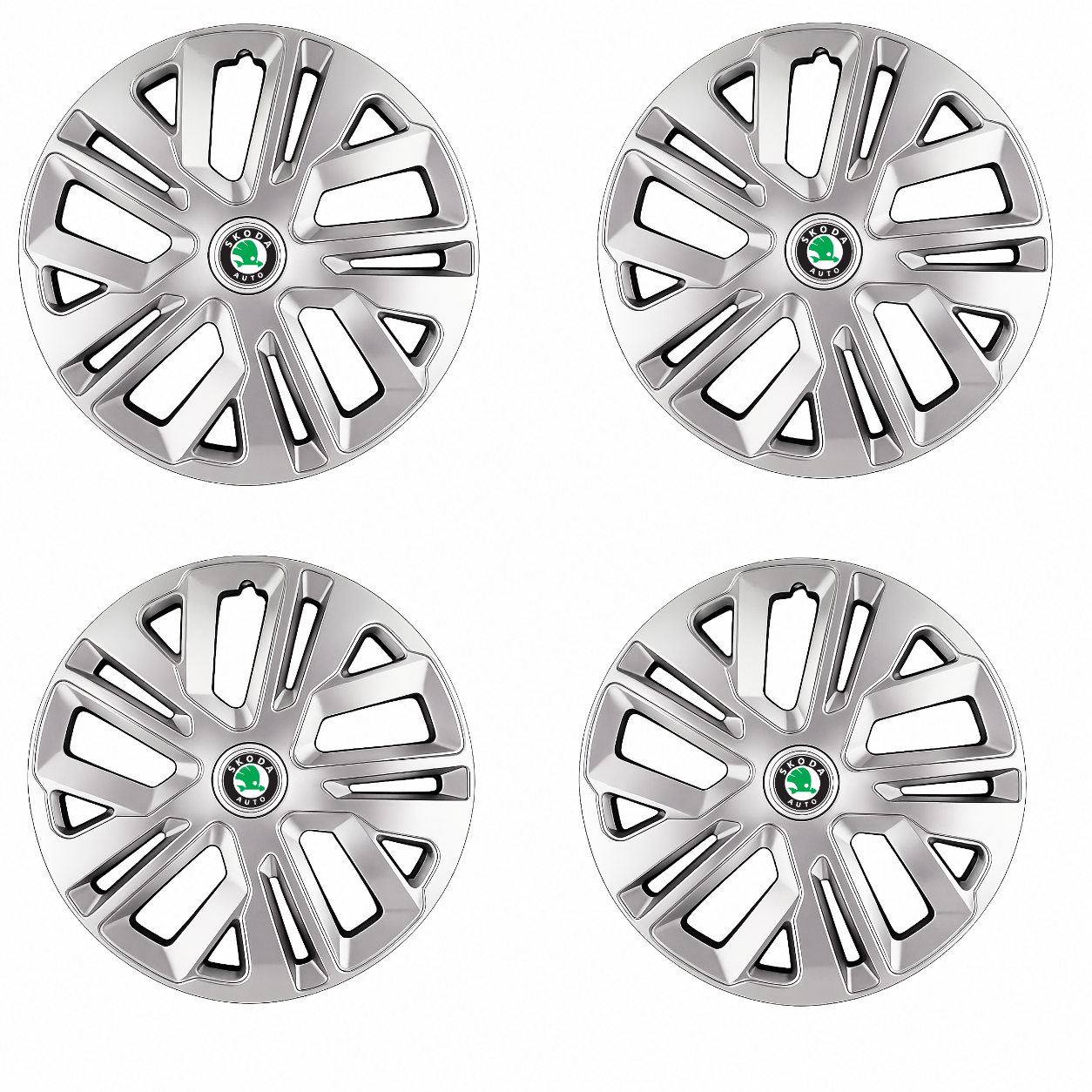 Set 4 Capace Roti 14 inchi (R14) Raven Gri, Compatibile Cu Skoda